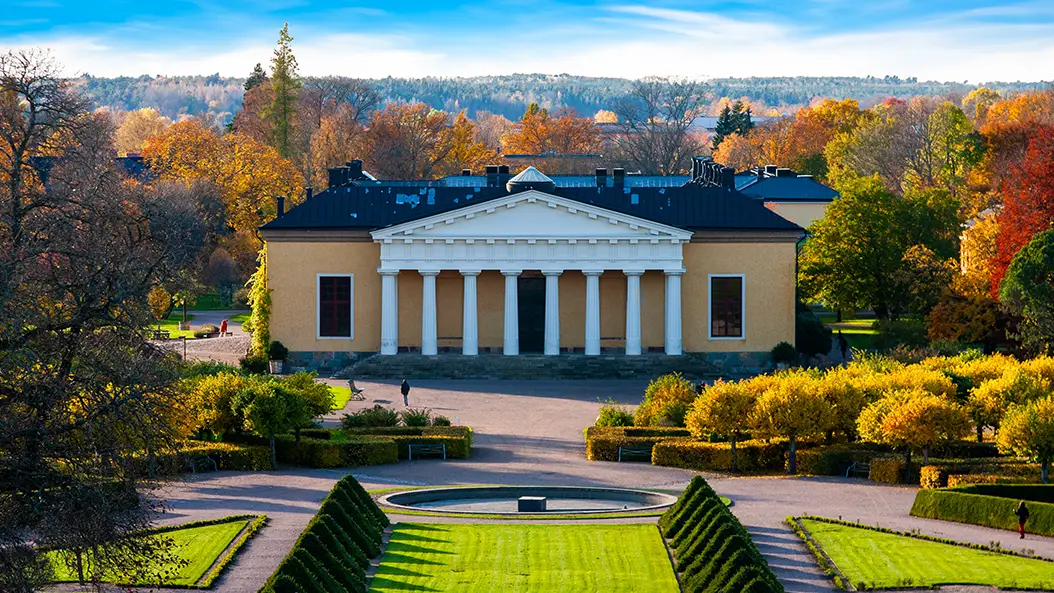 Photo from Uppsala Castle: Uppsala Botanical Garden.